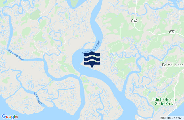 Carte des horaires des marées pour Sampson Island S end South Edisto River, United States