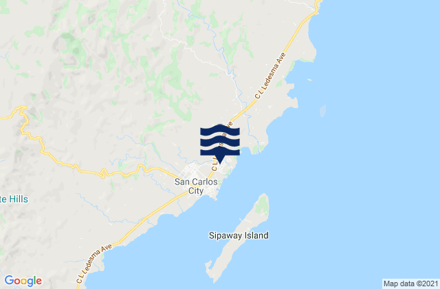 Carte des horaires des marées pour San Carlos City, Philippines