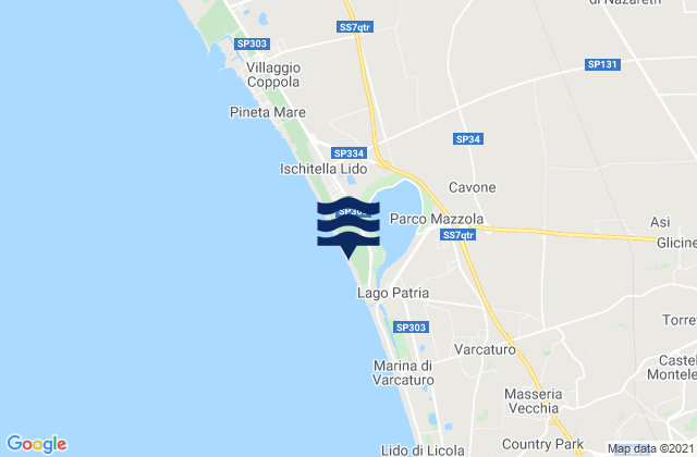 Carte des horaires des marées pour San Cipriano d'Aversa, Italy