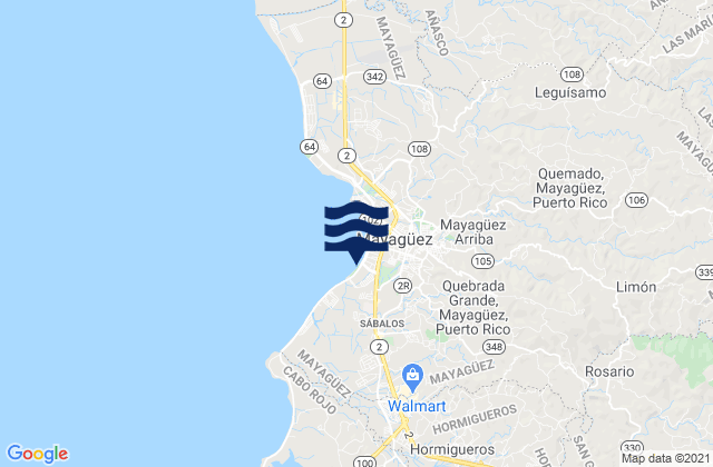 Carte des horaires des marées pour San Germán Municipio, Puerto Rico