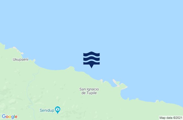 Carte des horaires des marées pour San Ignacio de Tupile, Panama