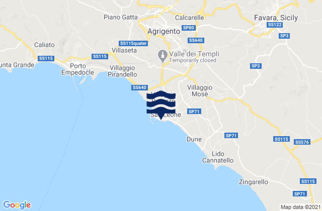 Carte des horaires des marées pour San Leone Mosè, Italy