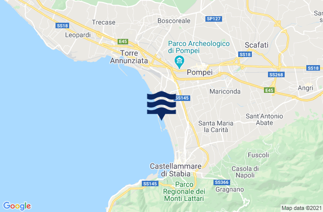 Carte des horaires des marées pour San Marzano sul Sarno, Italy