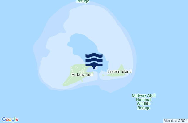 Carte des horaires des marées pour Sand Island Midway Islands, United States