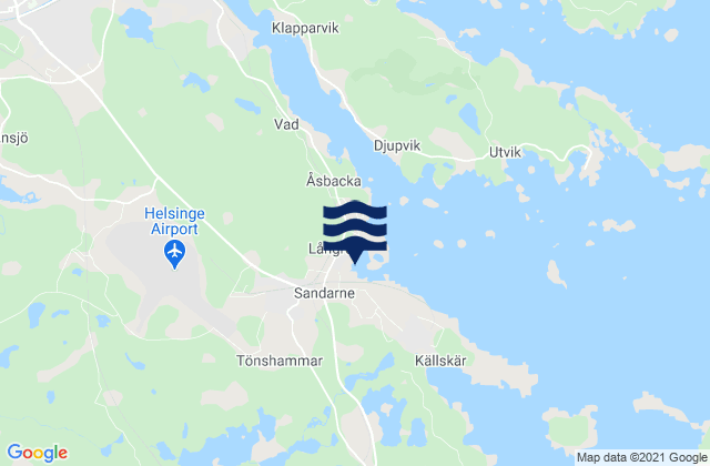 Carte des horaires des marées pour Sandarne, Sweden