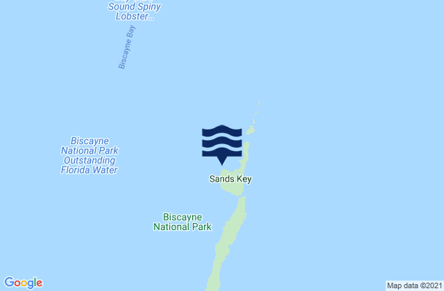 Carte des horaires des marées pour Sands Key Northwest Point Biscayne Bay, United States