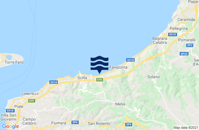 Carte des horaires des marées pour Sant'Alessio in Aspromonte, Italy