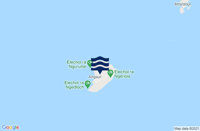 Carte des horaires des marées pour Santa Maria Anguar, Palau