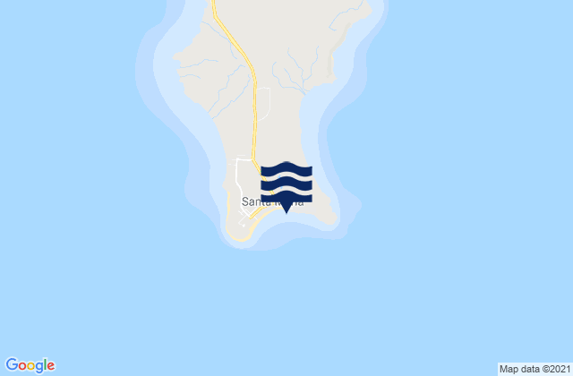 Carte des horaires des marées pour Santa Maria, Cabo Verde