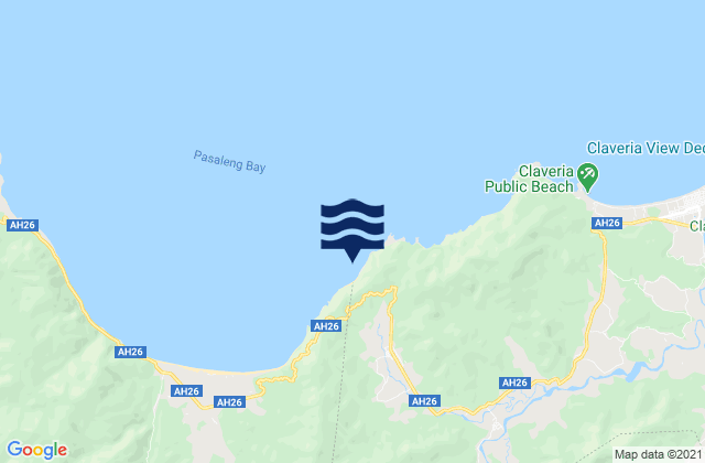 Carte des horaires des marées pour Santa Praxedes, Philippines