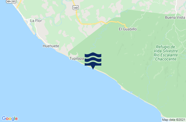 Carte des horaires des marées pour Santa Teresa, Nicaragua