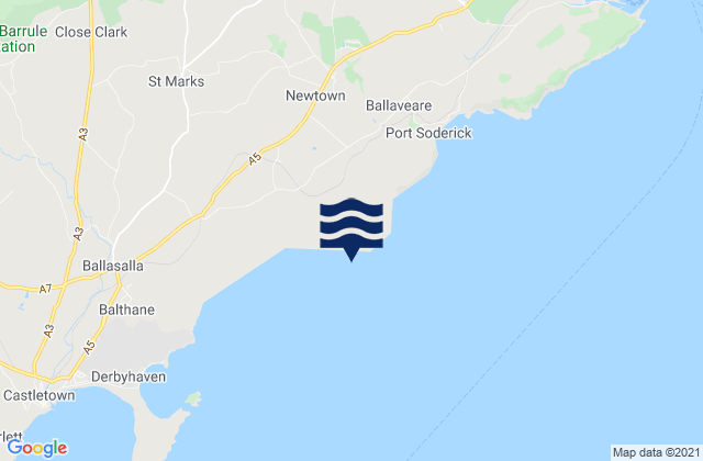 Carte des horaires des marées pour Santon, Isle of Man