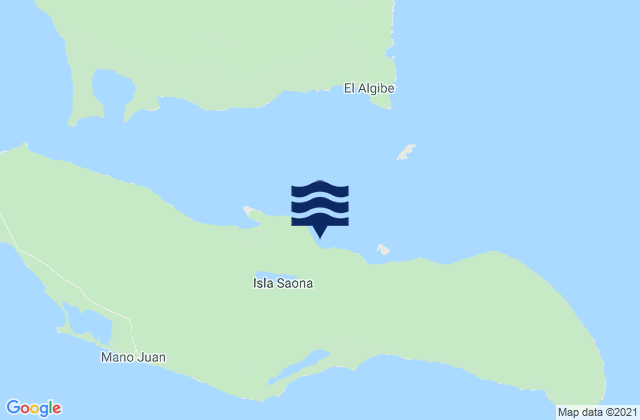 Carte des horaires des marées pour Saona Isla, Dominican Republic