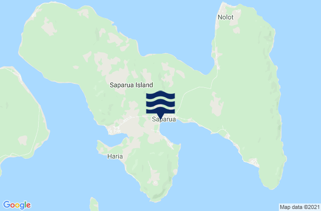 Carte des horaires des marées pour Saparua, Indonesia