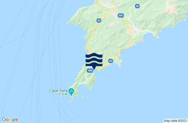 Carte des horaires des marées pour Satamagome, Japan