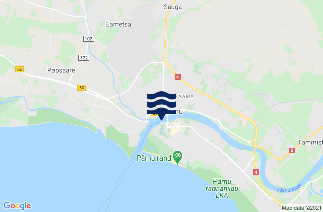 Carte des horaires des marées pour Sauga, Estonia