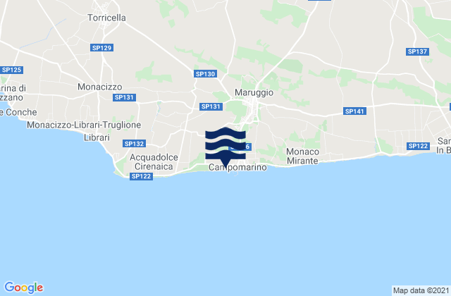 Carte des horaires des marées pour Sava, Italy