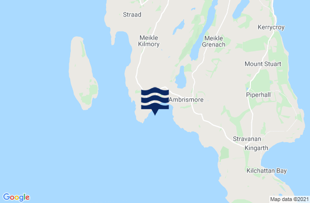 Carte des horaires des marées pour Scalpsie Bay, United Kingdom