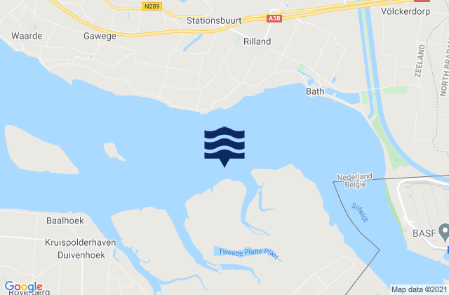 Carte des horaires des marées pour Schaar van de Noord, Netherlands