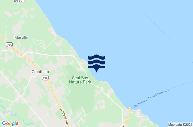 Carte des horaires des marées pour Seal Bay, Canada