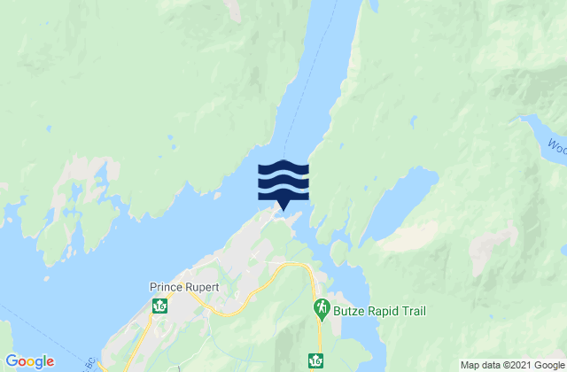 Carte des horaires des marées pour Seal Cove, Canada
