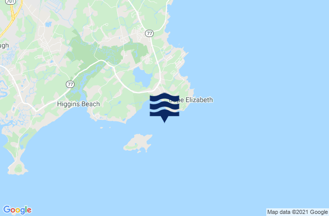 Carte des horaires des marées pour Seal Cove Cape Elizabeth, United States