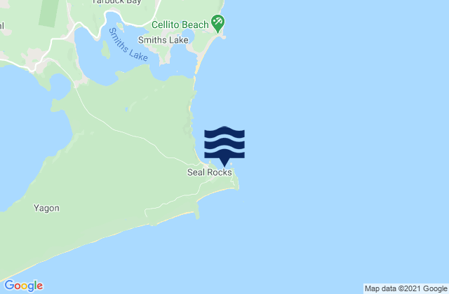 Carte des horaires des marées pour Seal Rocks Bay, Australia
