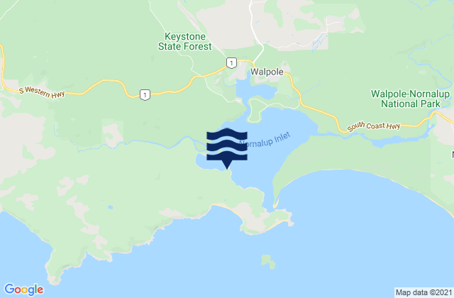 Carte des horaires des marées pour Sealers Cove, Australia