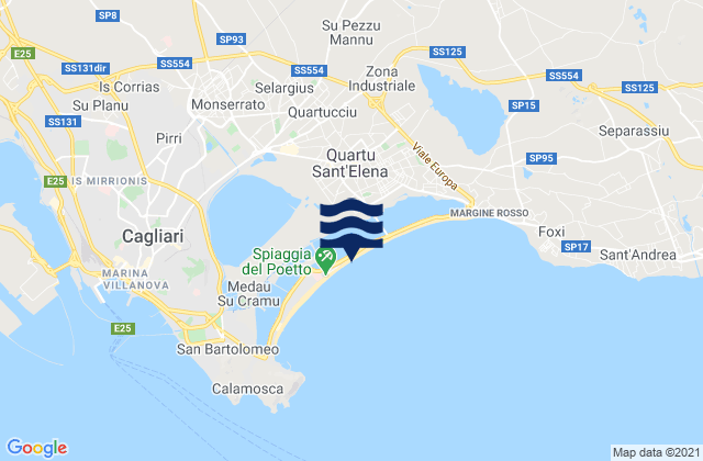 Carte des horaires des marées pour Selargius, Italy