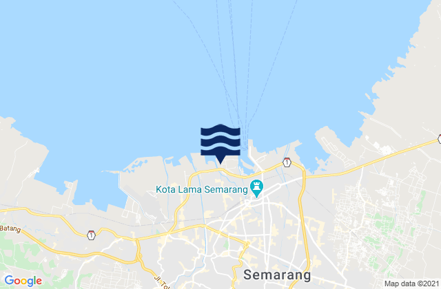Carte des horaires des marées pour Semarang, Indonesia