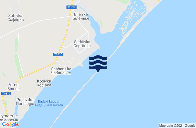 Carte des horaires des marées pour Sergeyevka, Romania