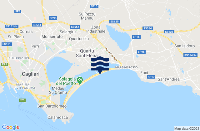 Carte des horaires des marées pour Settimo San Pietro, Italy