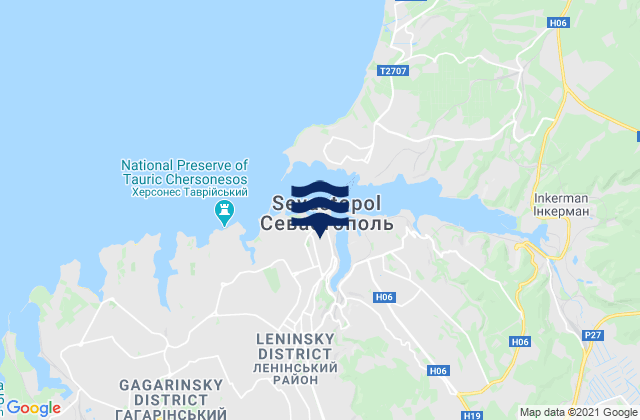 Carte des horaires des marées pour Sevastopol, Ukraine