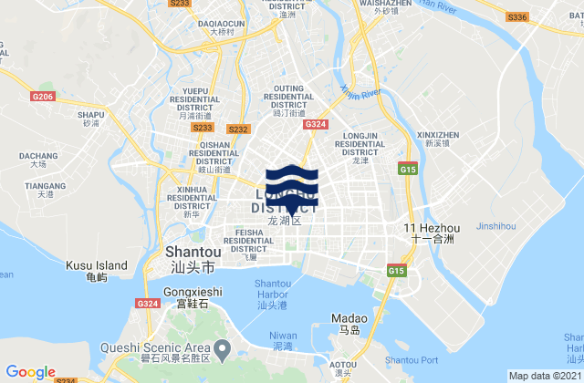 Carte des horaires des marées pour Shantou, China