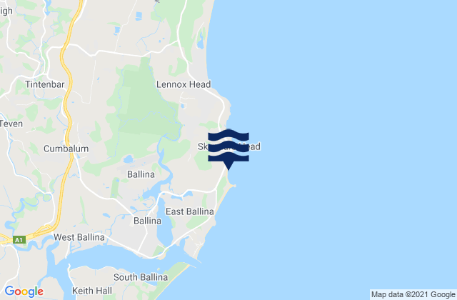Carte des horaires des marées pour Sharpes Beach, Australia