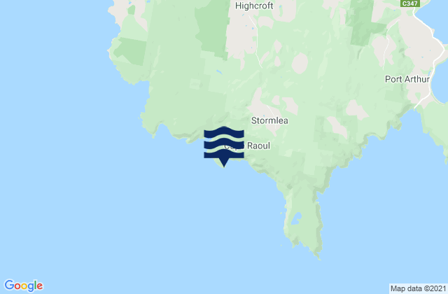 Carte des horaires des marées pour Shipstern Bluff, Australia
