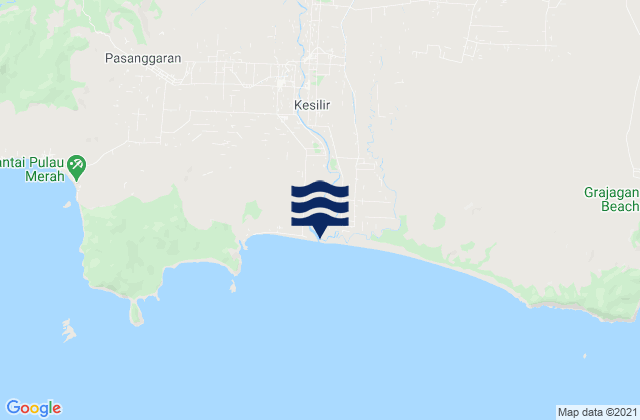 Carte des horaires des marées pour Sidorukun, Indonesia