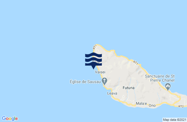 Carte des horaires des marées pour Sigave, Wallis and Futuna