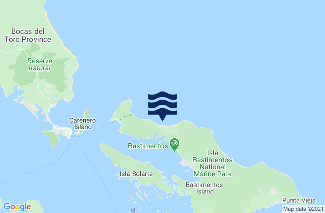 Carte des horaires des marées pour Silverbacks, Panama