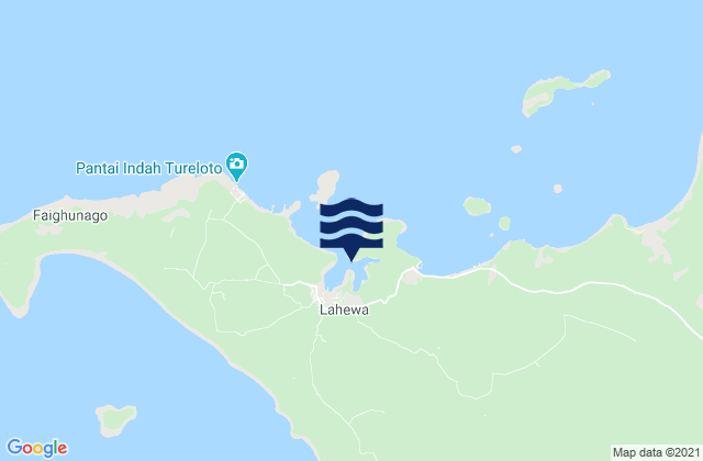 Carte des horaires des marées pour Simanari Bay (Nias Island), Indonesia