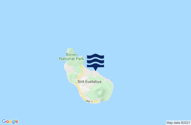 Carte des horaires des marées pour Sint Eustatius, Bonaire, Saint Eustatius and Saba 