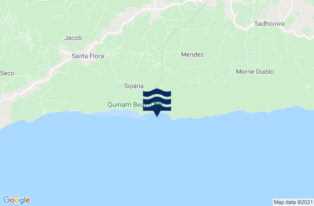Carte des horaires des marées pour Siparia, Trinidad and Tobago