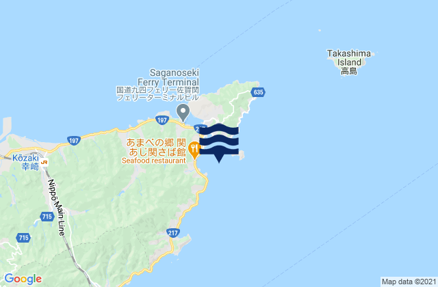 Carte des horaires des marées pour Sita Ura, Japan