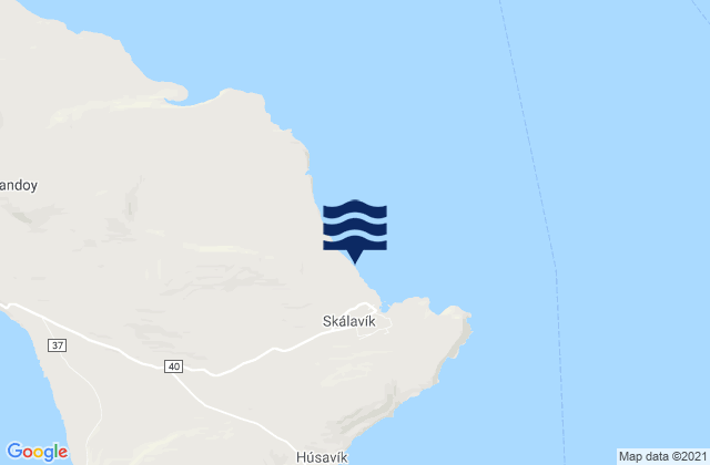 Carte des horaires des marées pour Skálavík, Faroe Islands