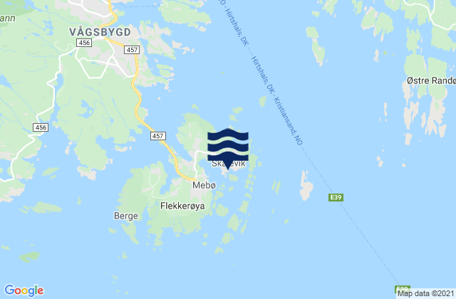 Carte des horaires des marées pour Skålevik, Norway