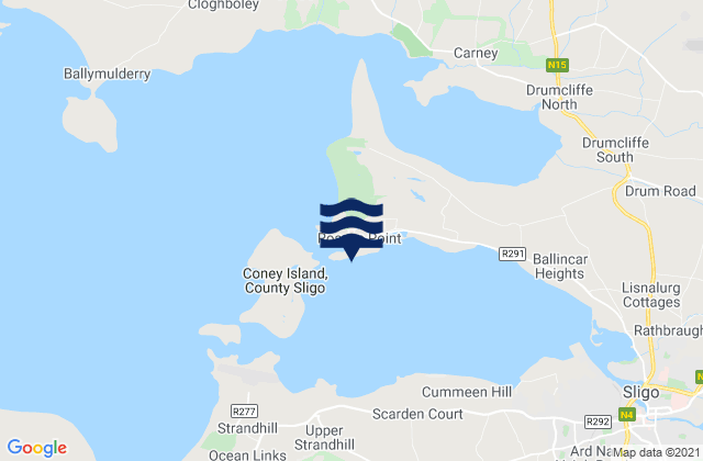 Carte des horaires des marées pour Sligo Harbour (Oyster Island), Ireland