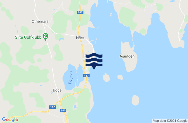Carte des horaires des marées pour Slite, Sweden