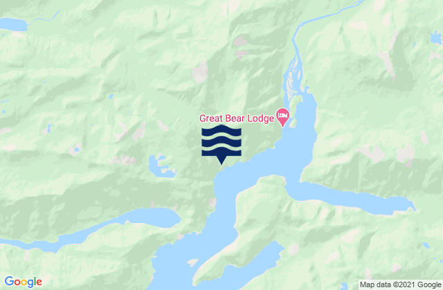 Carte des horaires des marées pour Smith Inlet, Canada