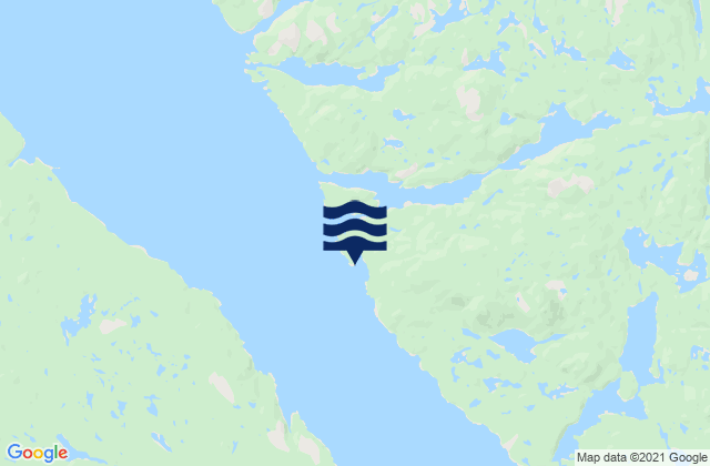 Carte des horaires des marées pour Smithers Island, Canada