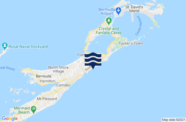Carte des horaires des marées pour Smith’s Parish, Bermuda